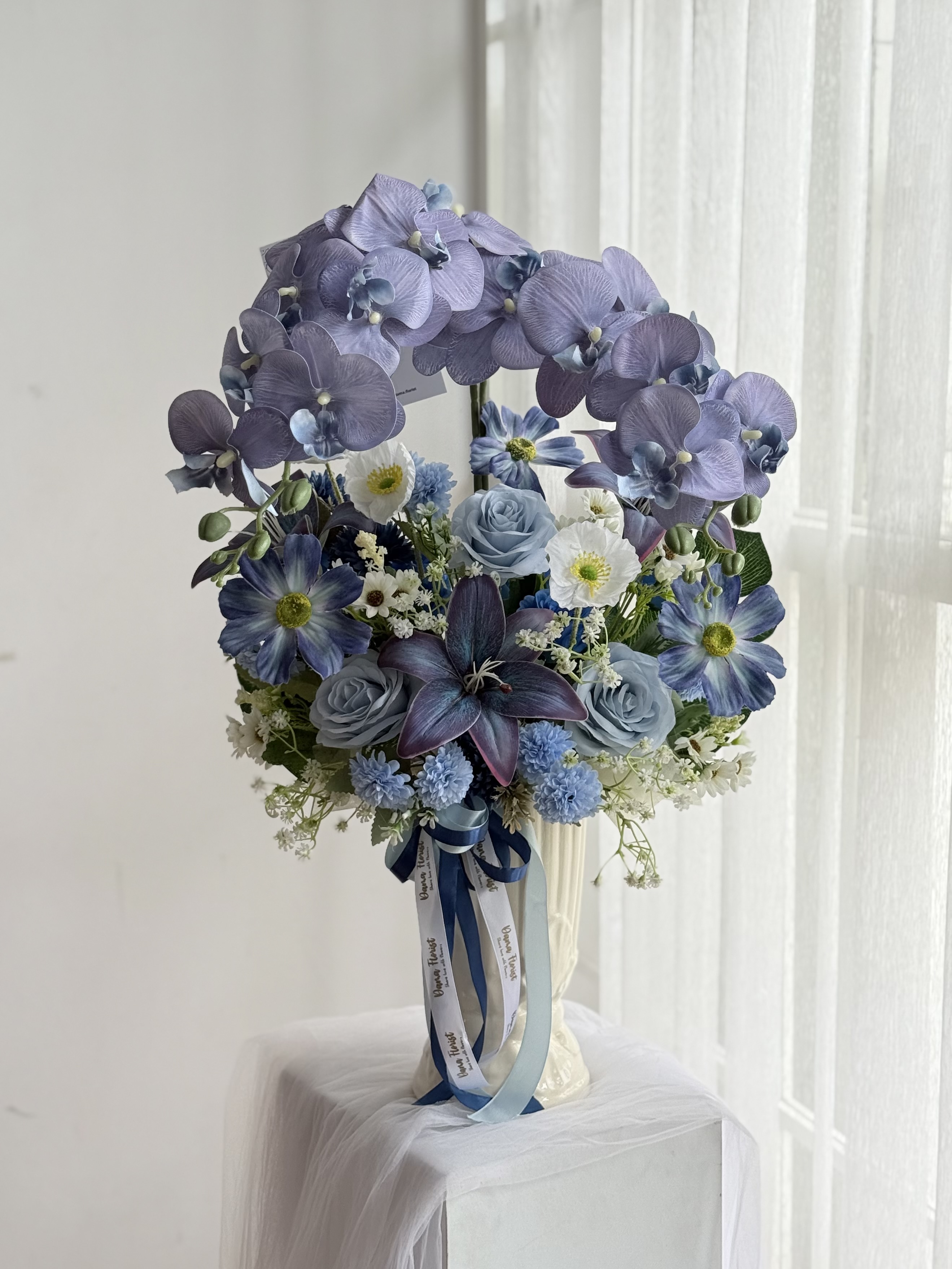 Vas Anggrek Double Lily Artificial foto 3