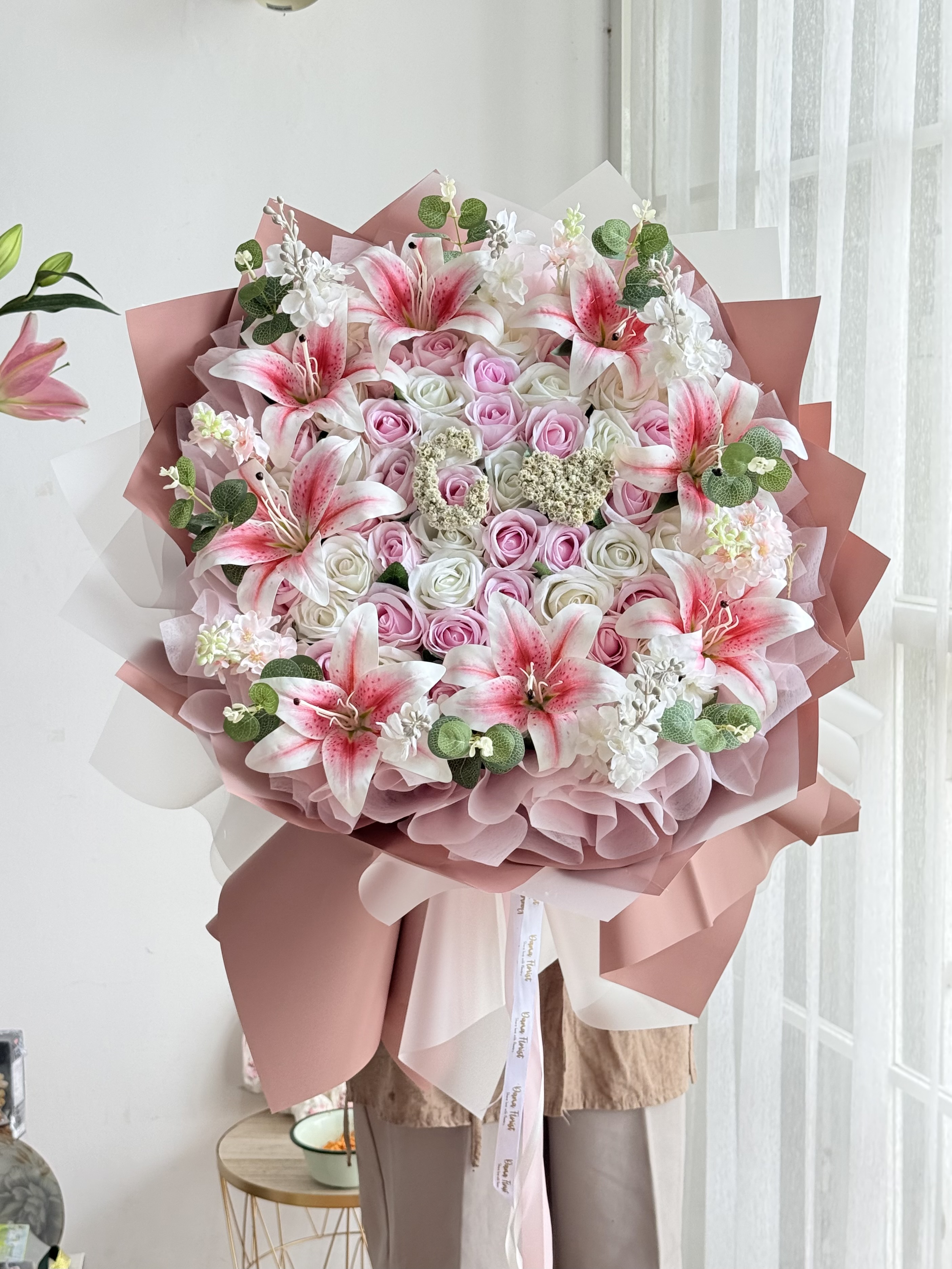 Giant Lily and Rose
